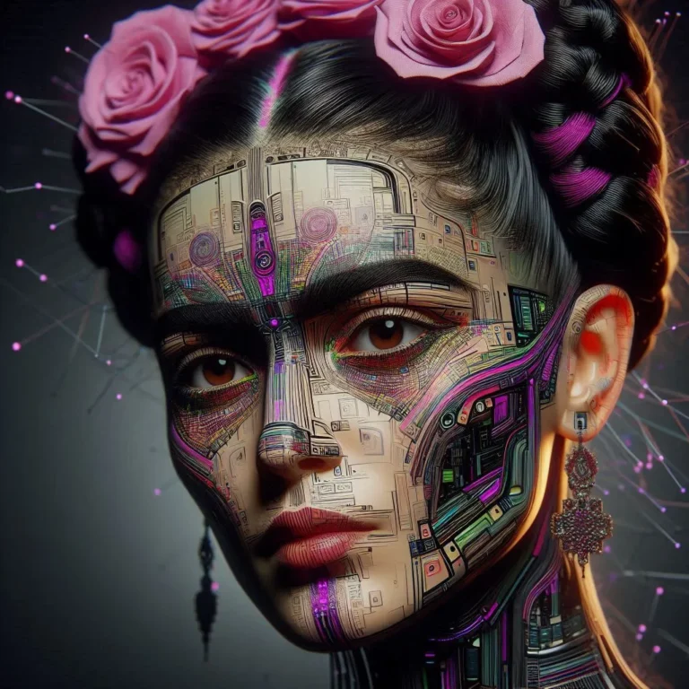 Frida Kahlo y la tecnología junto con la inteligencia artificial